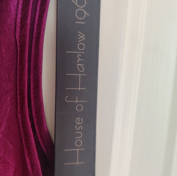 NWT House of Harlow 1960 satin purple/plum dress - Picture 4 of 4